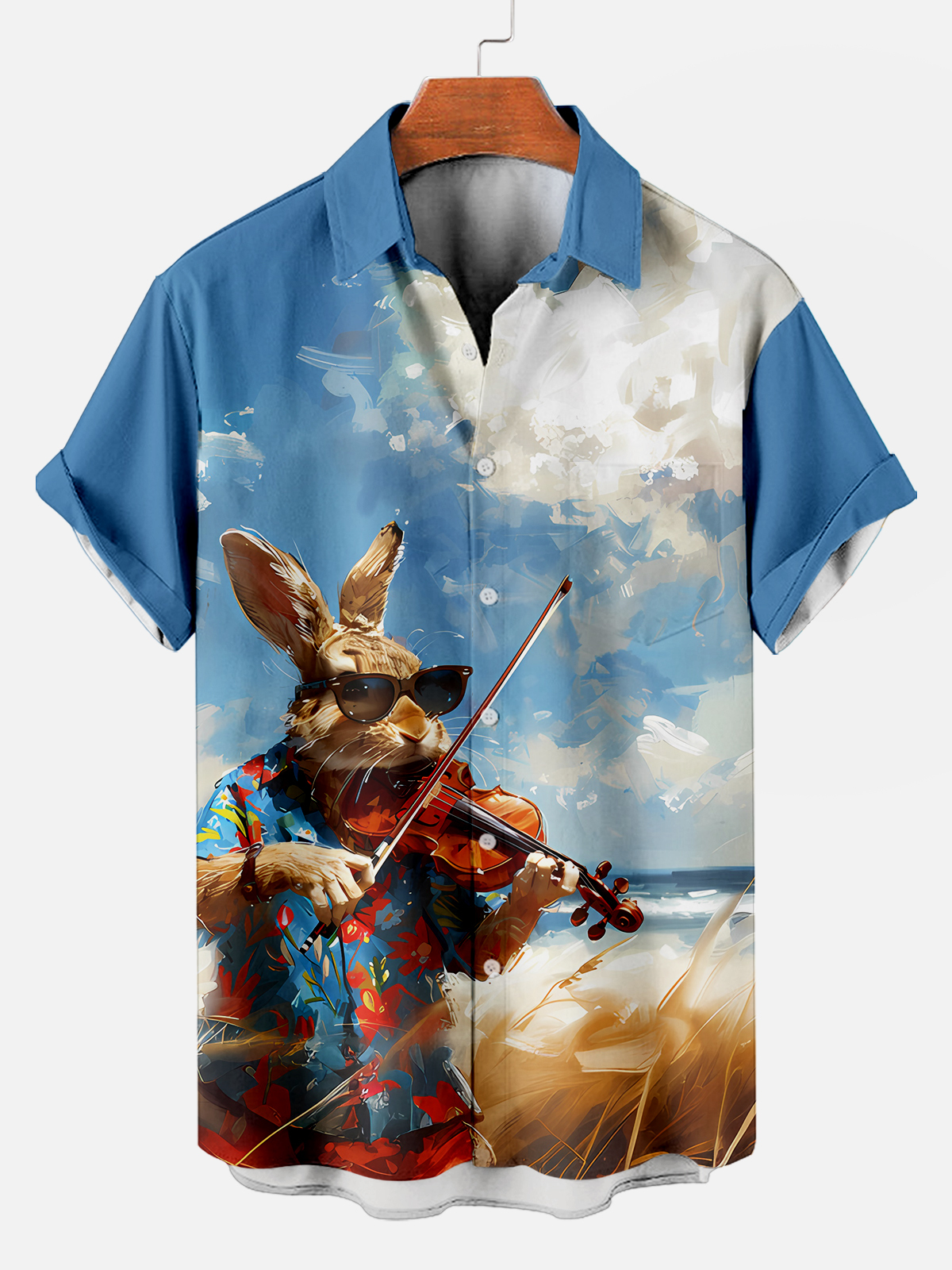 Hawaii Fashion Animal Graphic Short Sleeve Shirt