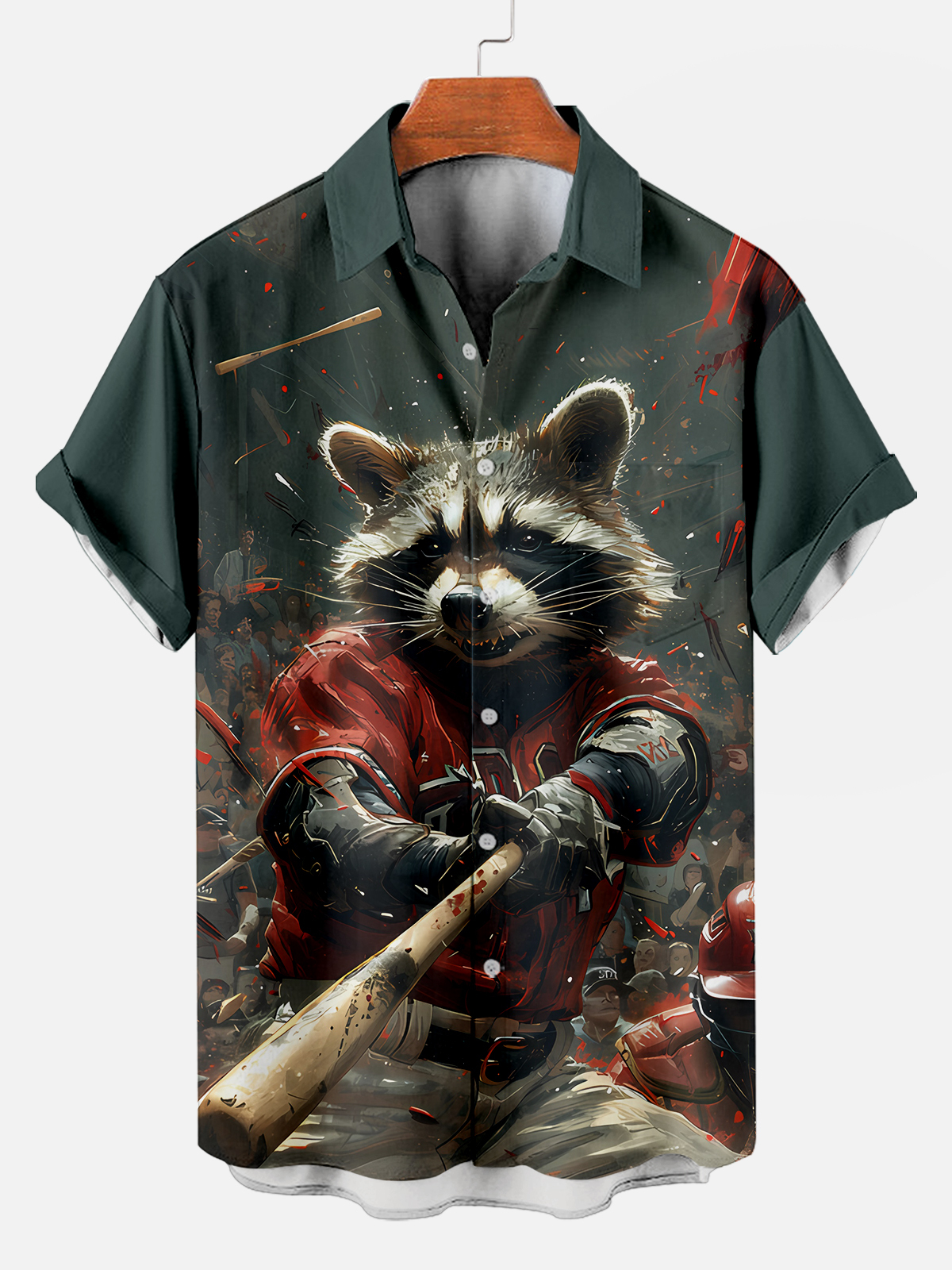 Retro Animal Motion Graphic Short Sleeve Shirt