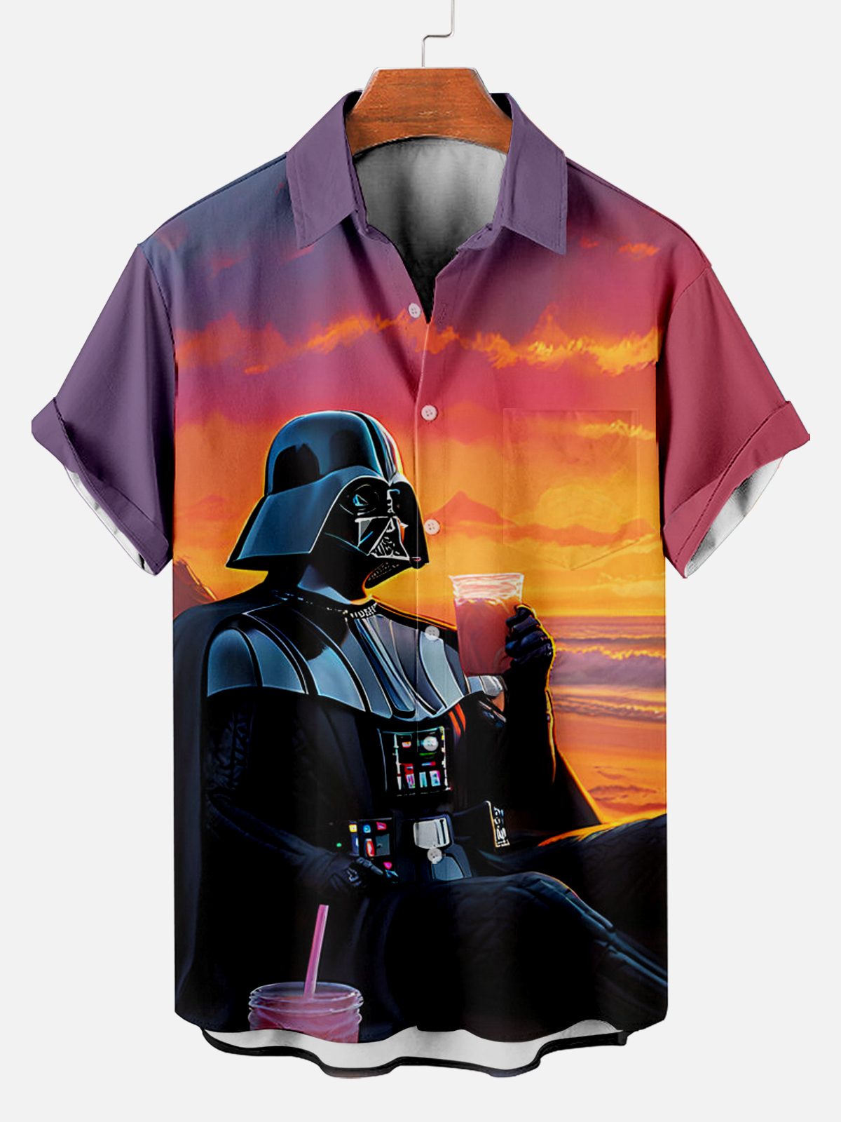 [Copy]Men's Vintage Witch Oil Painting Art Halloween Short Sleeve Shirt