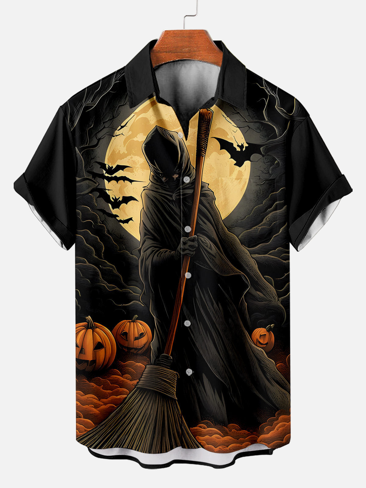 Halloween graphic short sleeve shirt