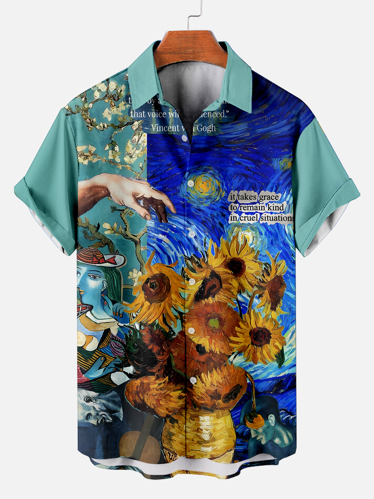 [Copy]Men's Vintage Witch Oil Painting Art Halloween Short Sleeve Shirt