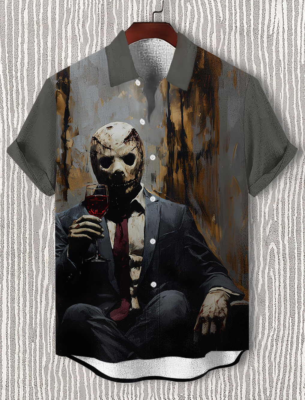 Men's Halloween Atmosphere Graphic Short Sleeve Shirt