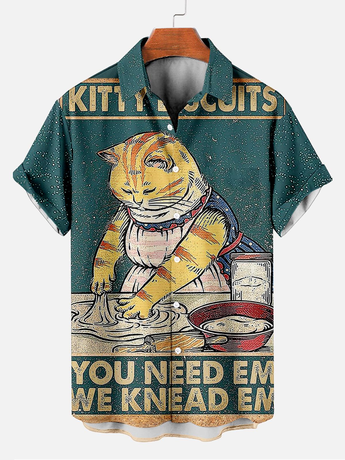 Reggae music skull pattern vacation casual short sleeved shirt