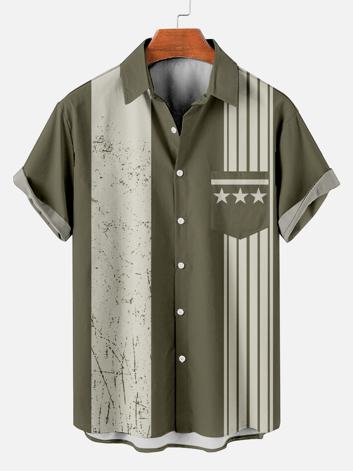 Men's Striped Short Sleeve Shirt