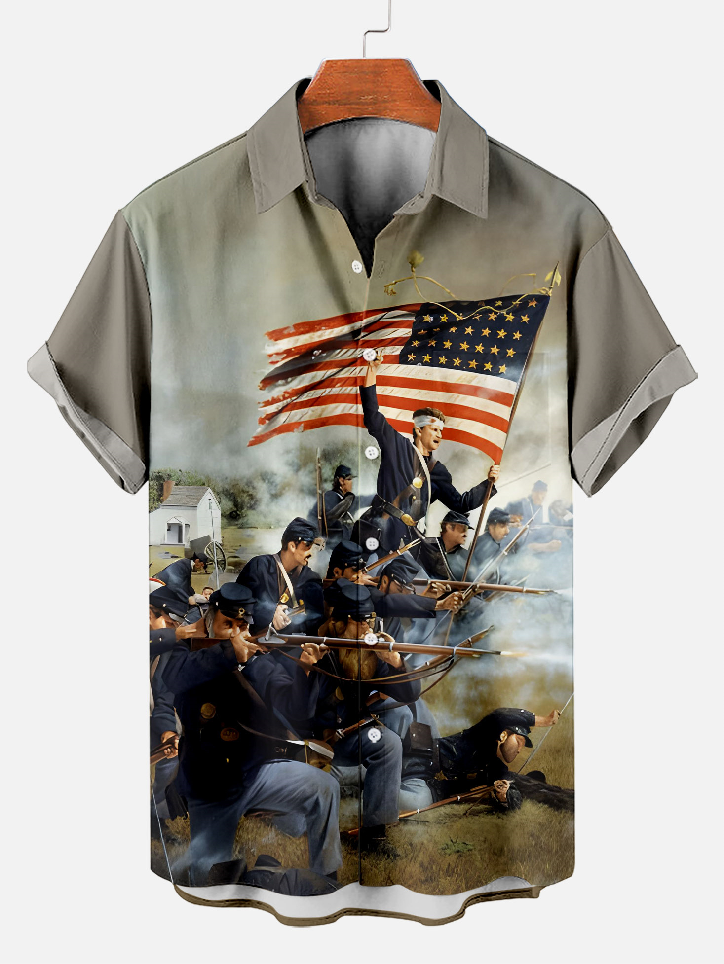 Men's illustration short sleeve shirt