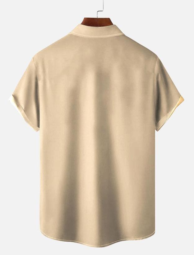 Men's Christmas Cartoon Graphic Short Sleeve Shirt