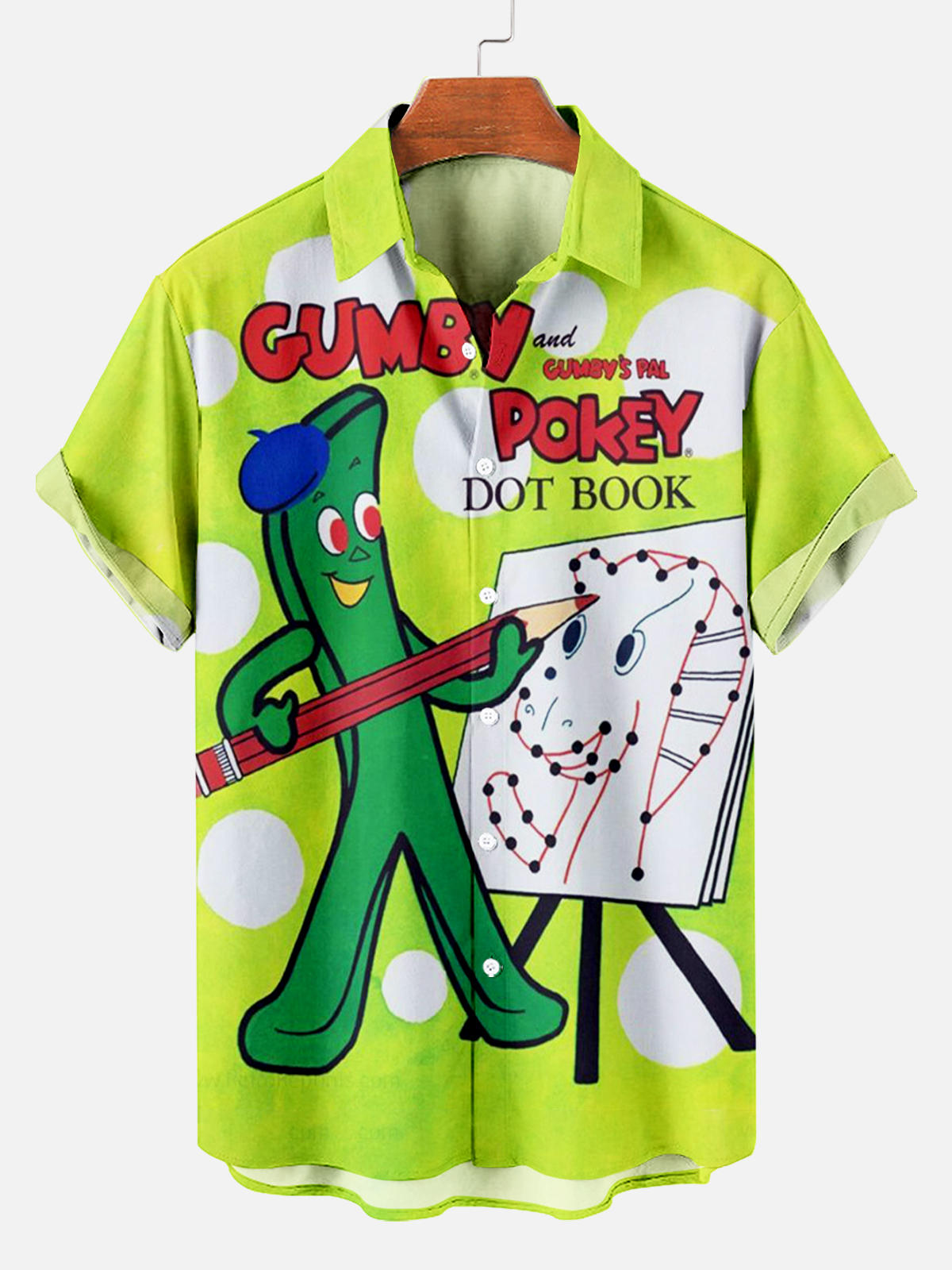Classic Cartoon pattern short sleeved shirt