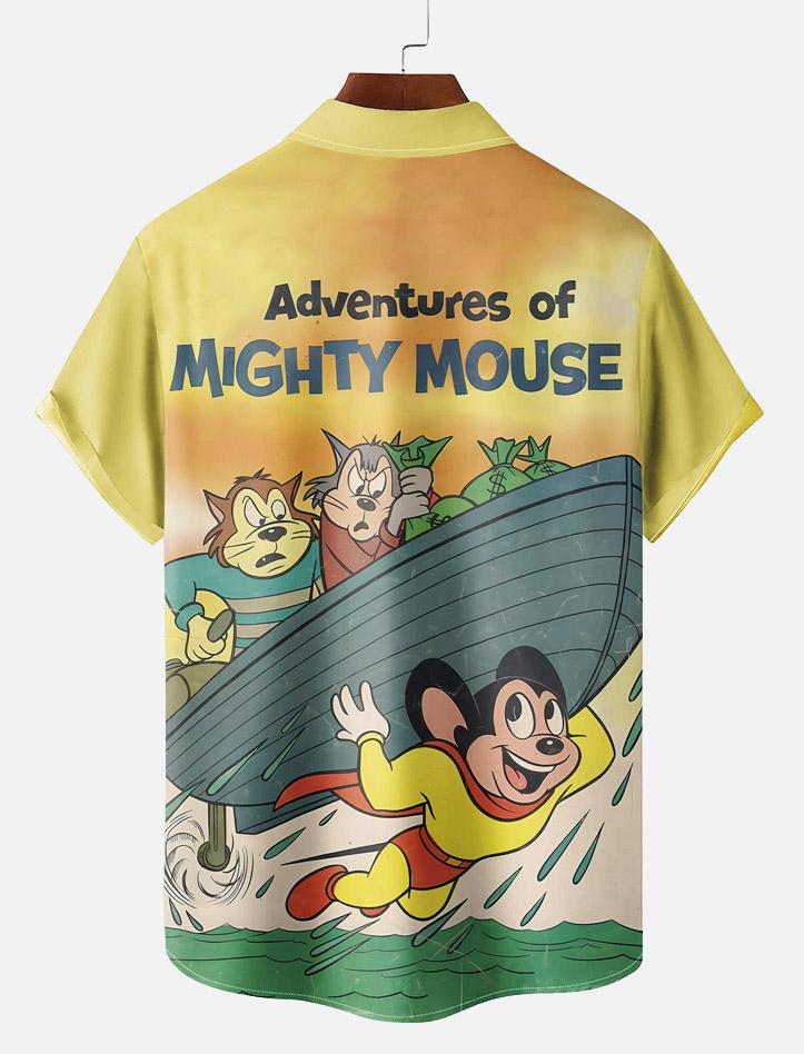 Classic Cartoon pattern short sleeved shirt