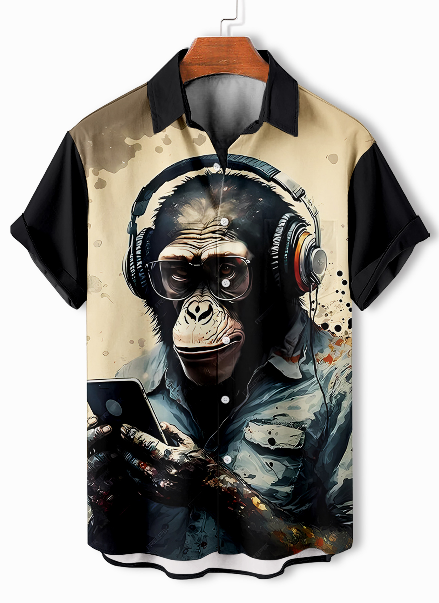 [Copy]Men's Classic Movie Godfather Animal Fun Graphic Short Sleeve Shirt