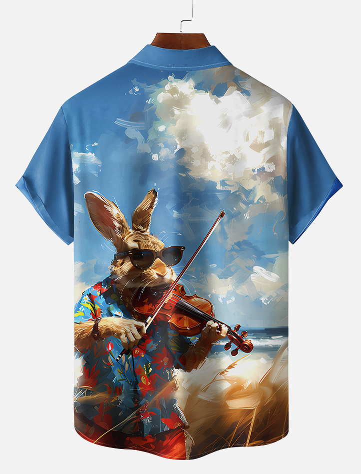 Hawaii Fashion Animal Graphic Short Sleeve Shirt