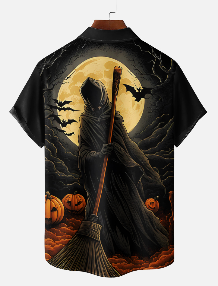Halloween graphic short sleeve shirt