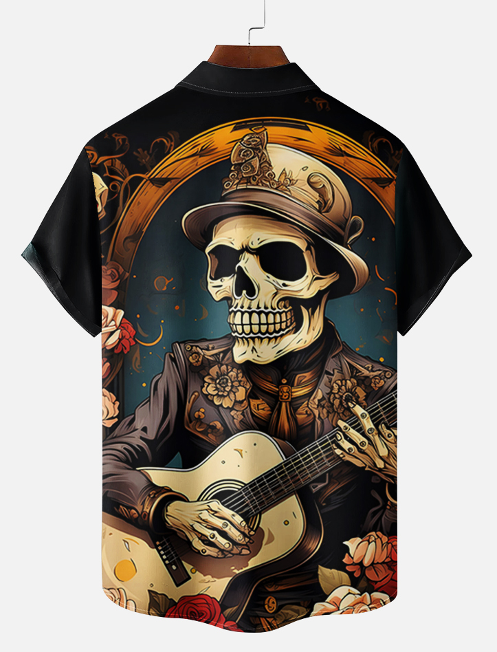 Men's Day of the Dead Graphic Short Sleeve Shirt