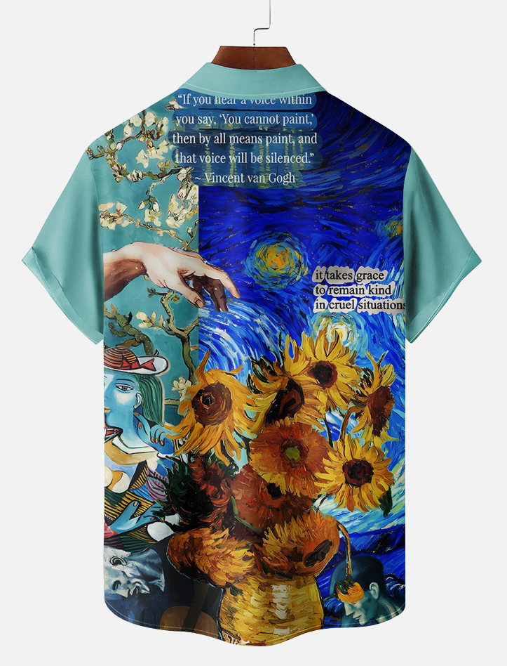 Men's Art Illustration Short Sleeve Shirt