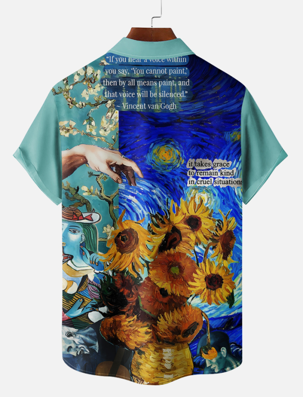 Men's Art Illustration Short Sleeve Shirt
