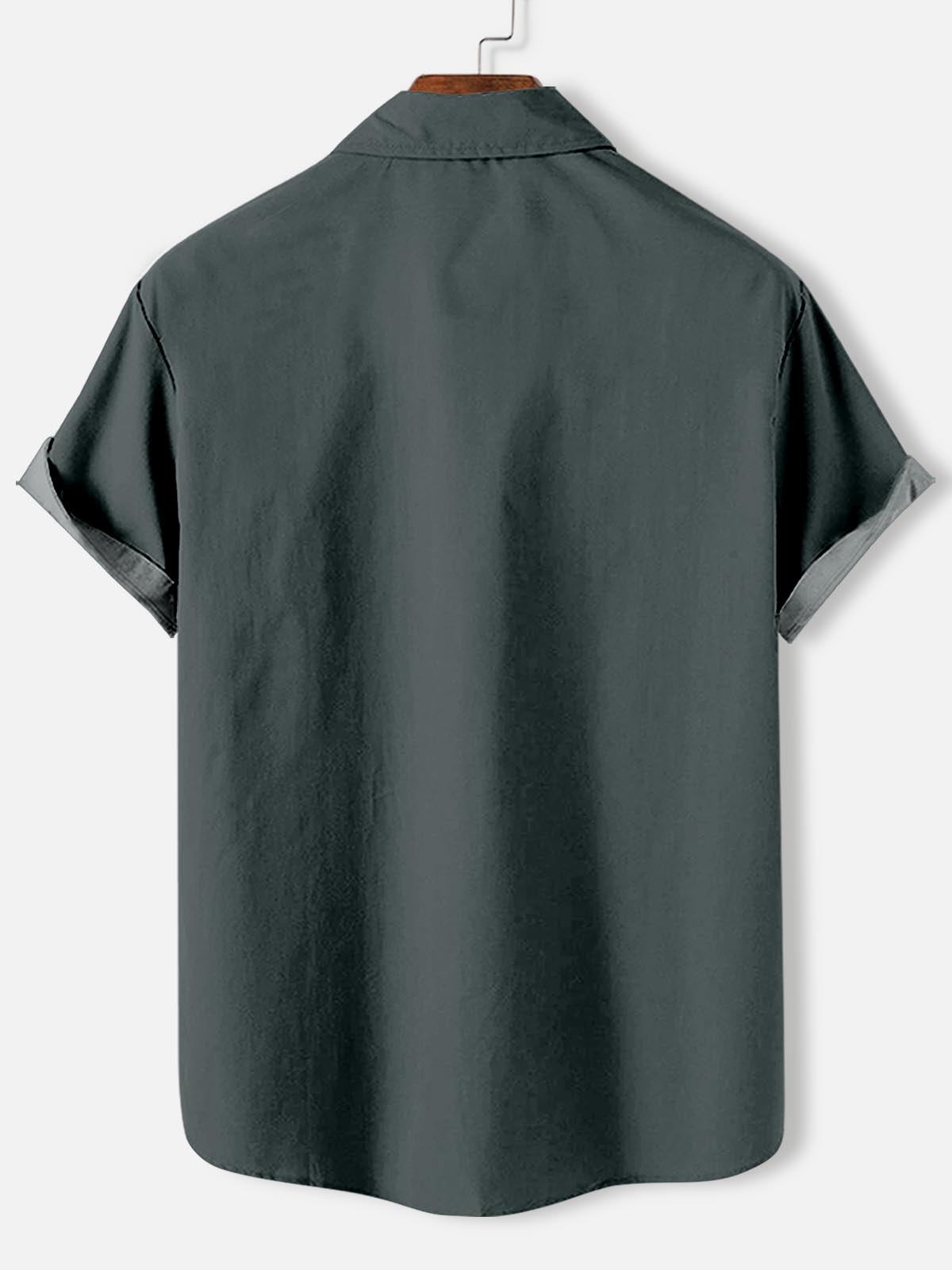 Men's retro illustration short sleeve shirt