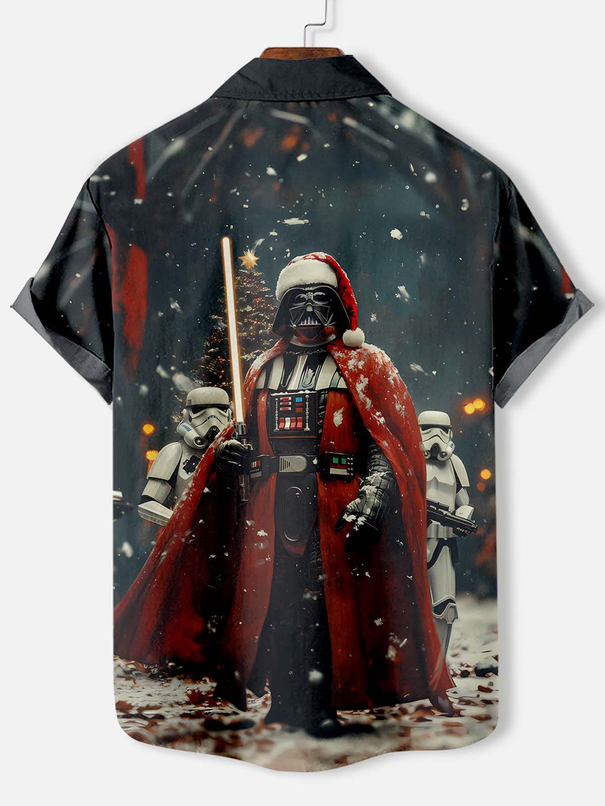 Men's Classic Movie Christmas Graphic Short Sleeve Shirt