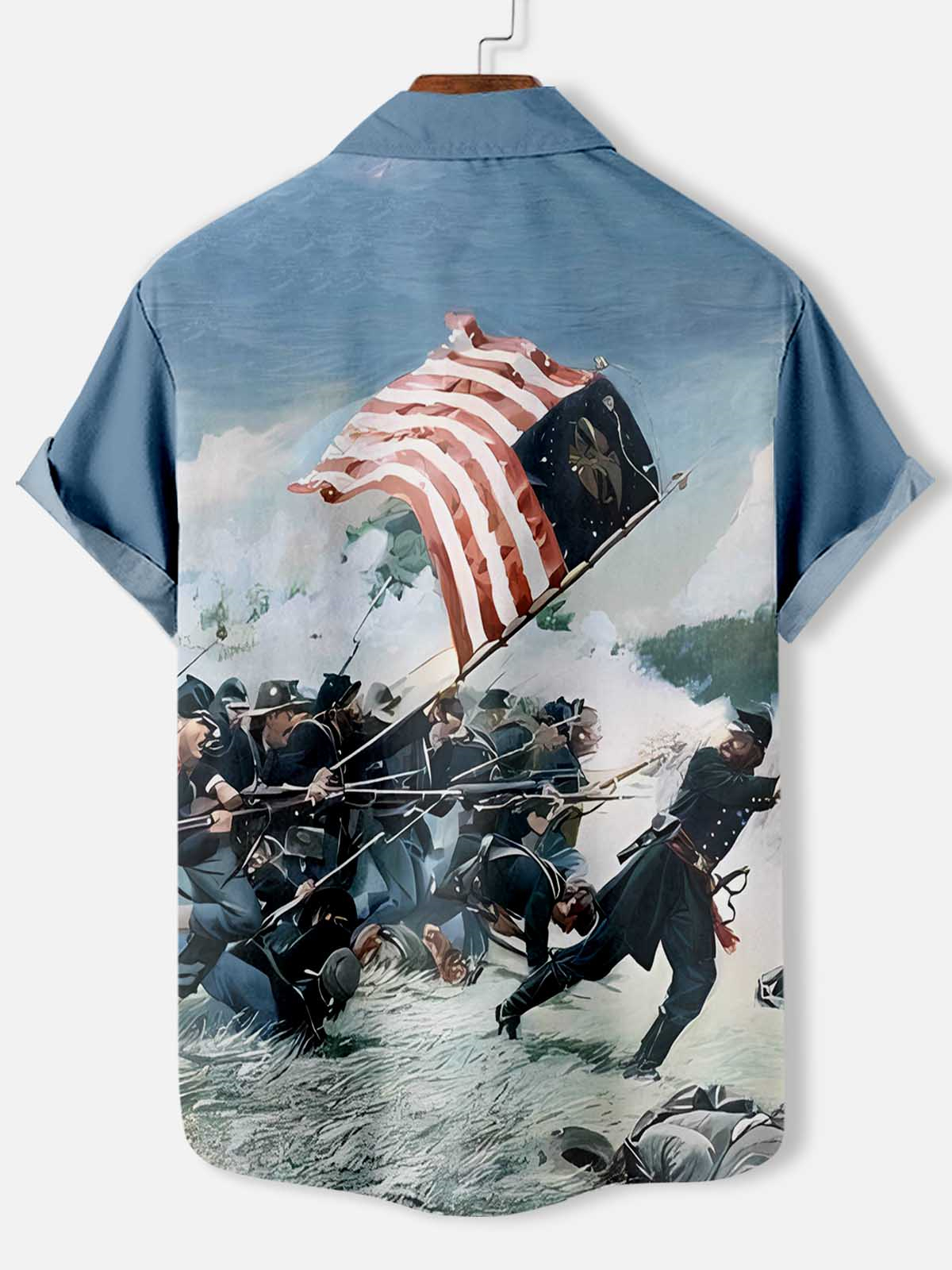 Men's Historical War Illustrated Short Sleeve Shirt