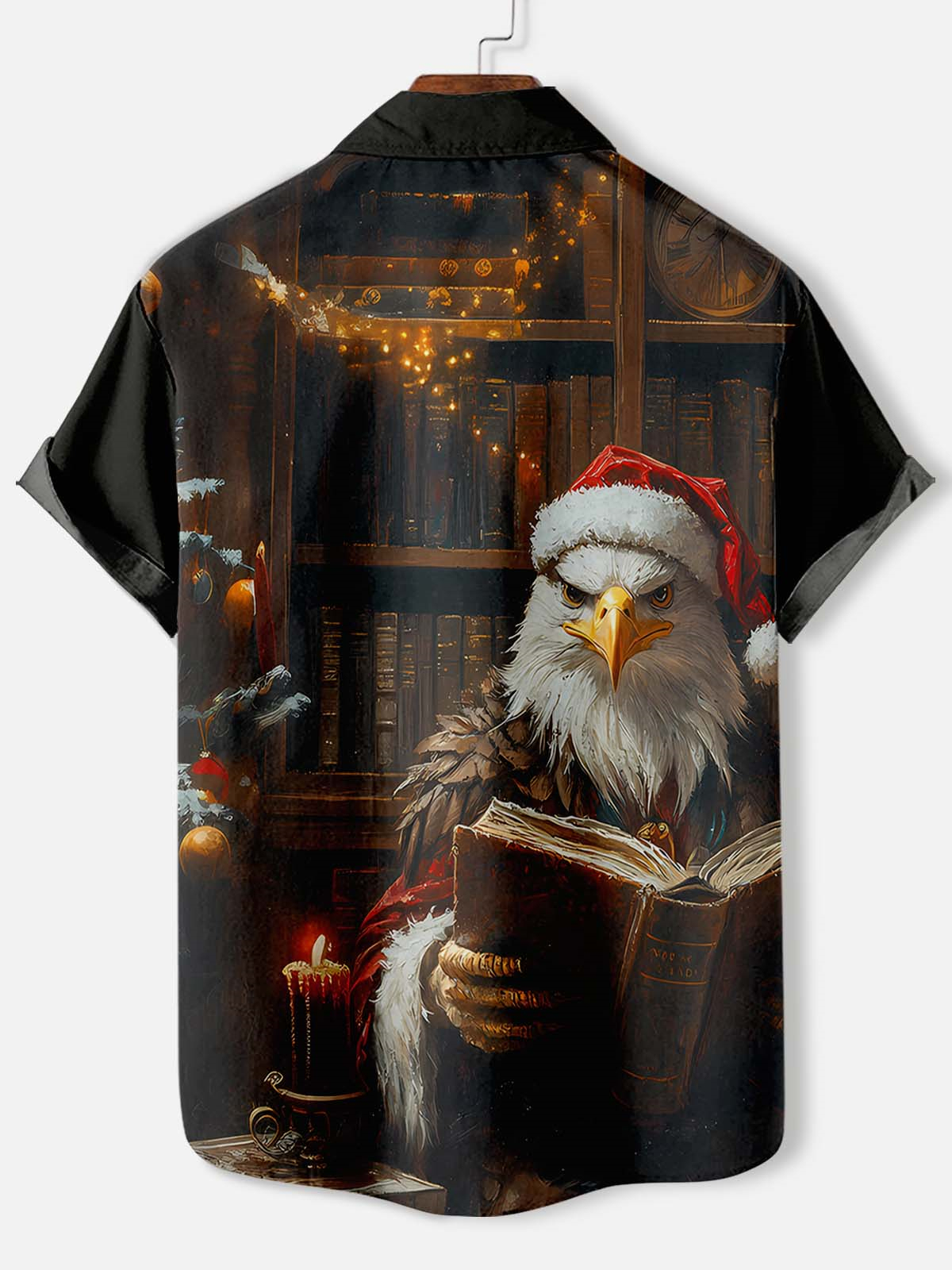 Men's Christmas Animal Graphic Short Sleeve Shirt
