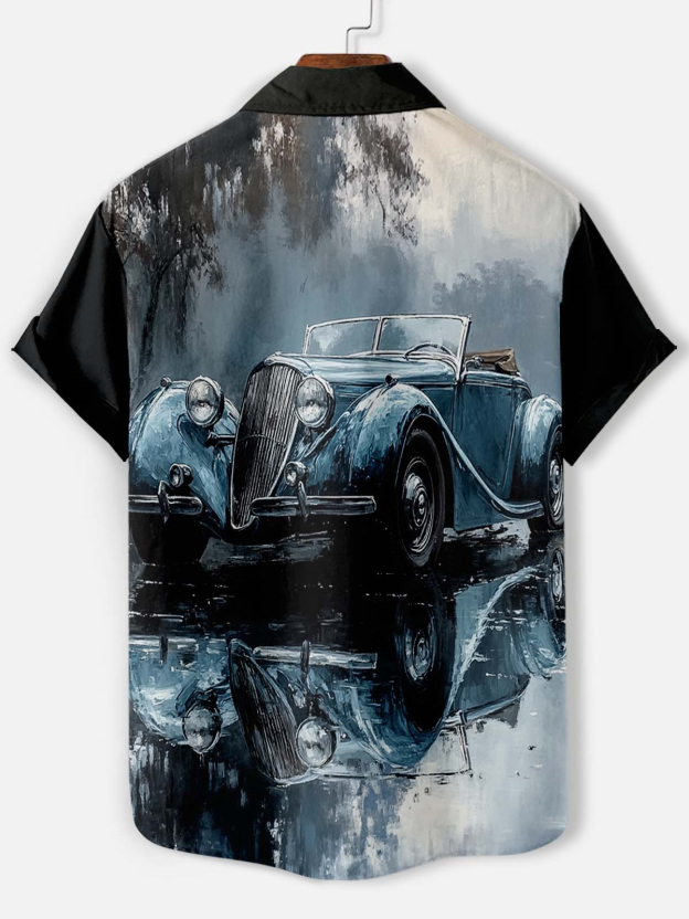 Men's Car Graphic Short Sleeve Shirt