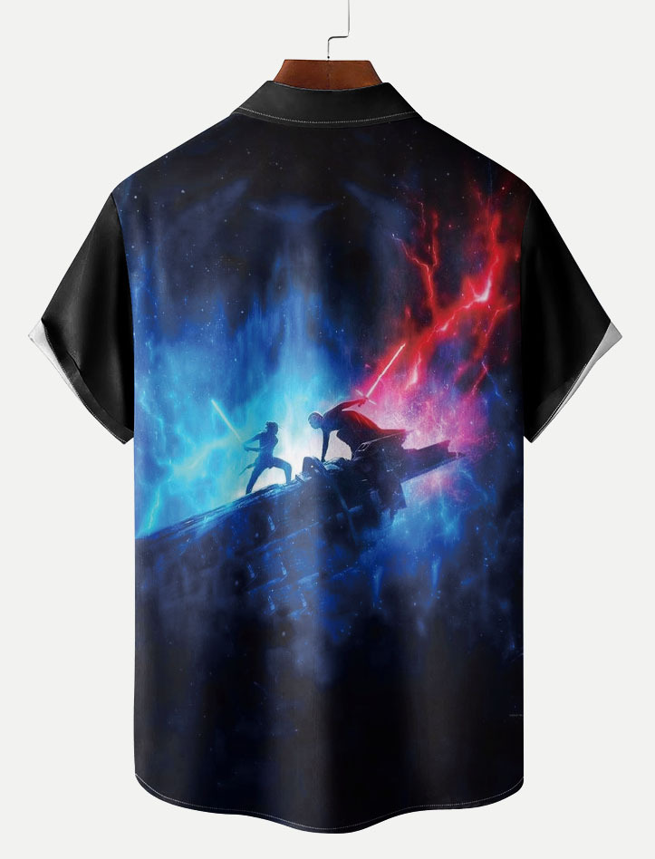  Classic Movie pattern short sleeved shirt