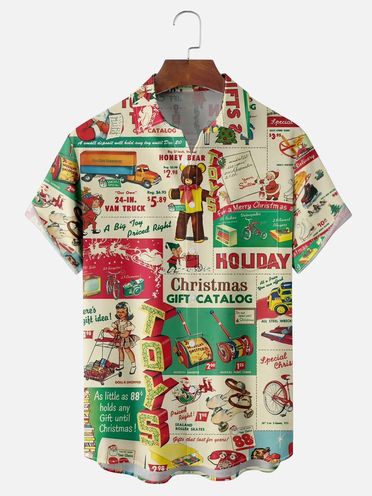 Men's Christmas Graphic Short Sleeve Shirt