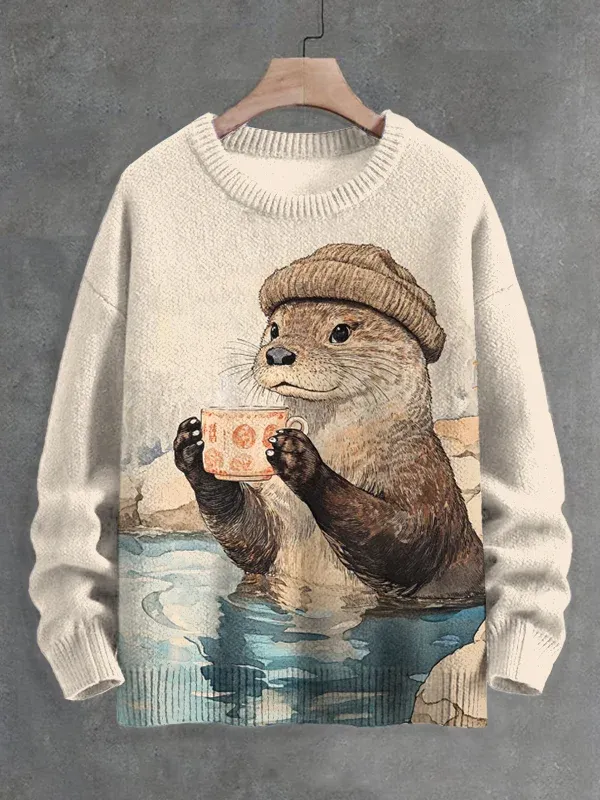 Men's Christmas Funny Art Print Casual Sweatshirt