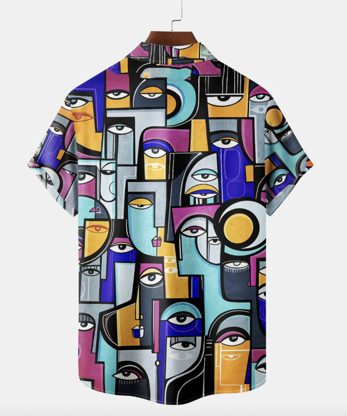 Abstract art painting short sleeved shirt
