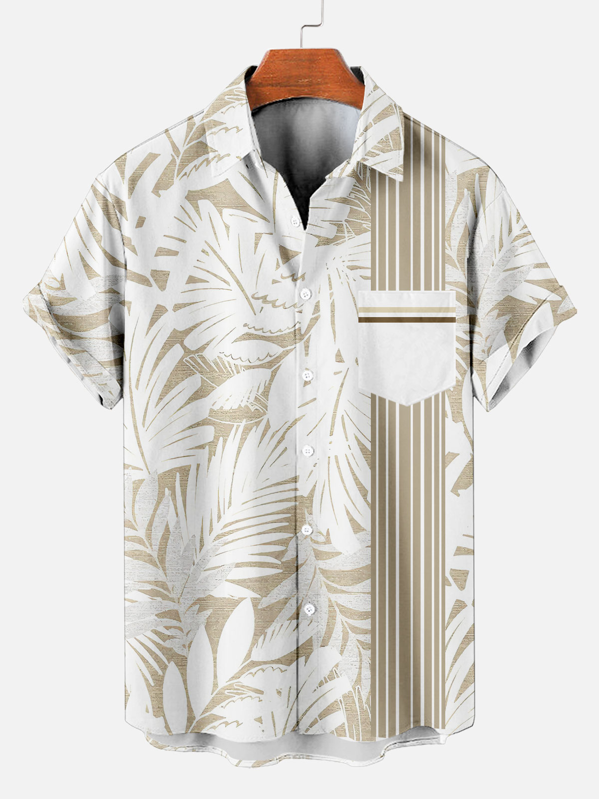 Men's Short Refreshing elegant hawaii Sleeve Shirt 