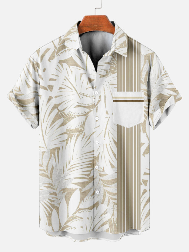 Men's Short Refreshing elegant hawaii Sleeve Shirt