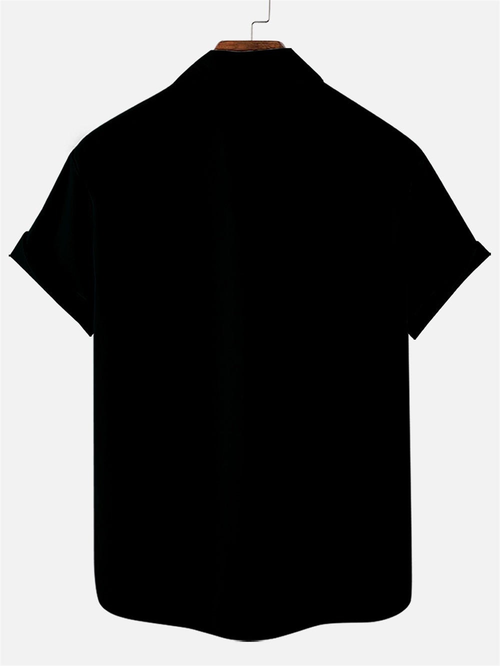 Men's Christmas Creative Pattern Striped Short Sleeve Shirt with Pockets