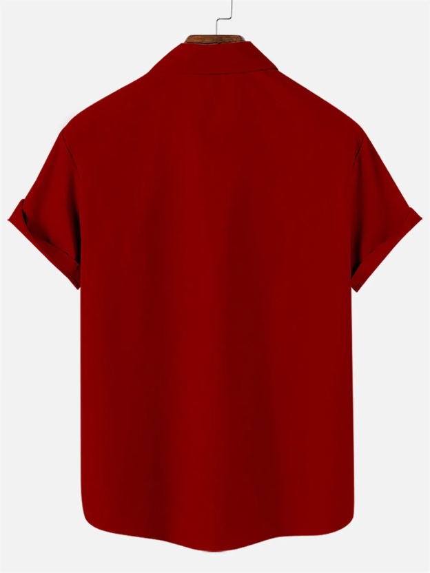 Men's Nostalgic Anime Character Retro Car Short Sleeve Shirt