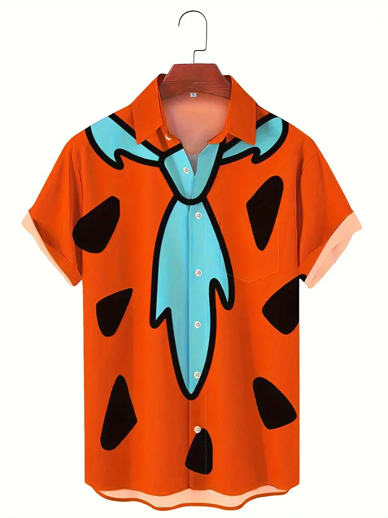 Men's Casual Contrast Color Short Sleeve Shirt