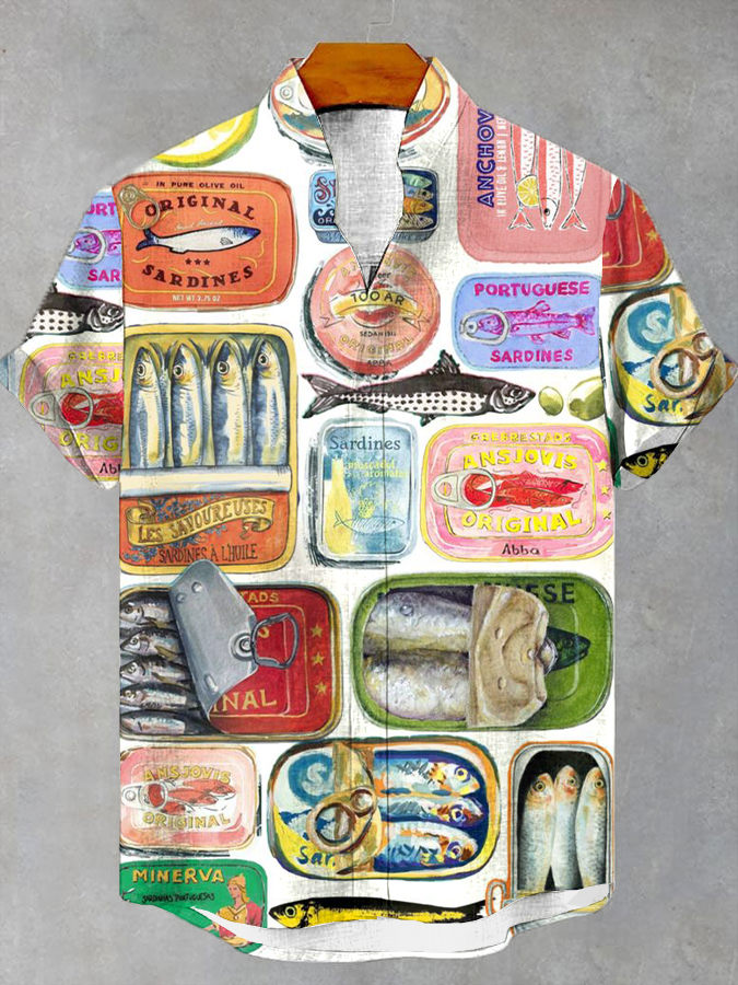 Canned Vintage Sea Life Short Sleeve Shirt