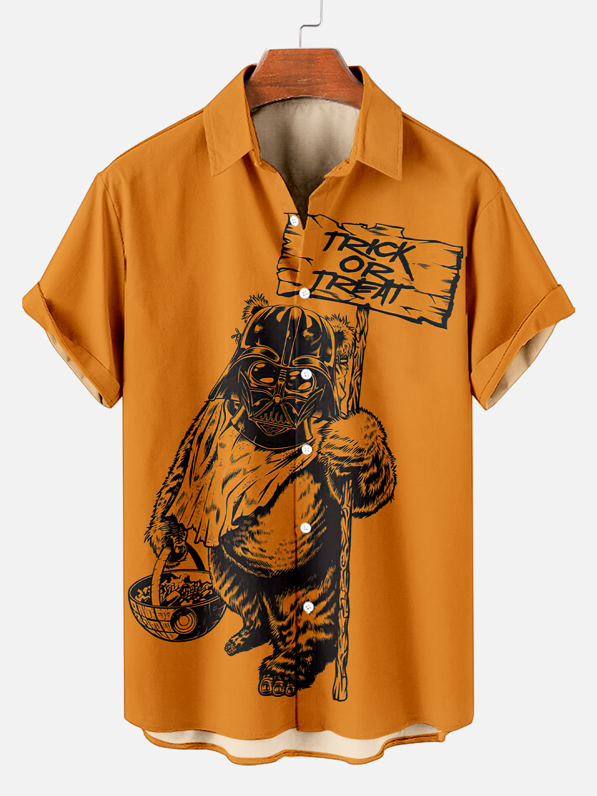 [Copy]Men's Vintage Witch Oil Painting Art Halloween Short Sleeve Shirt