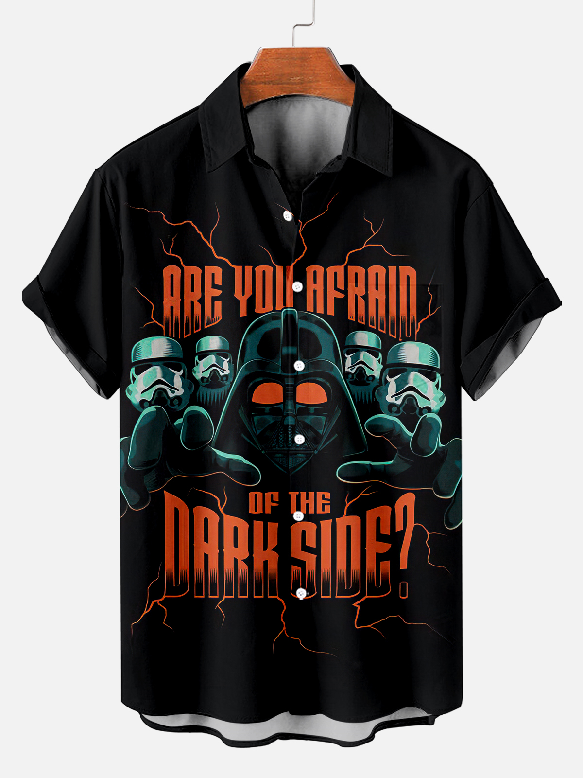Are You Afraid Men's Space War Movie Halloween Short Sleeve Shirt