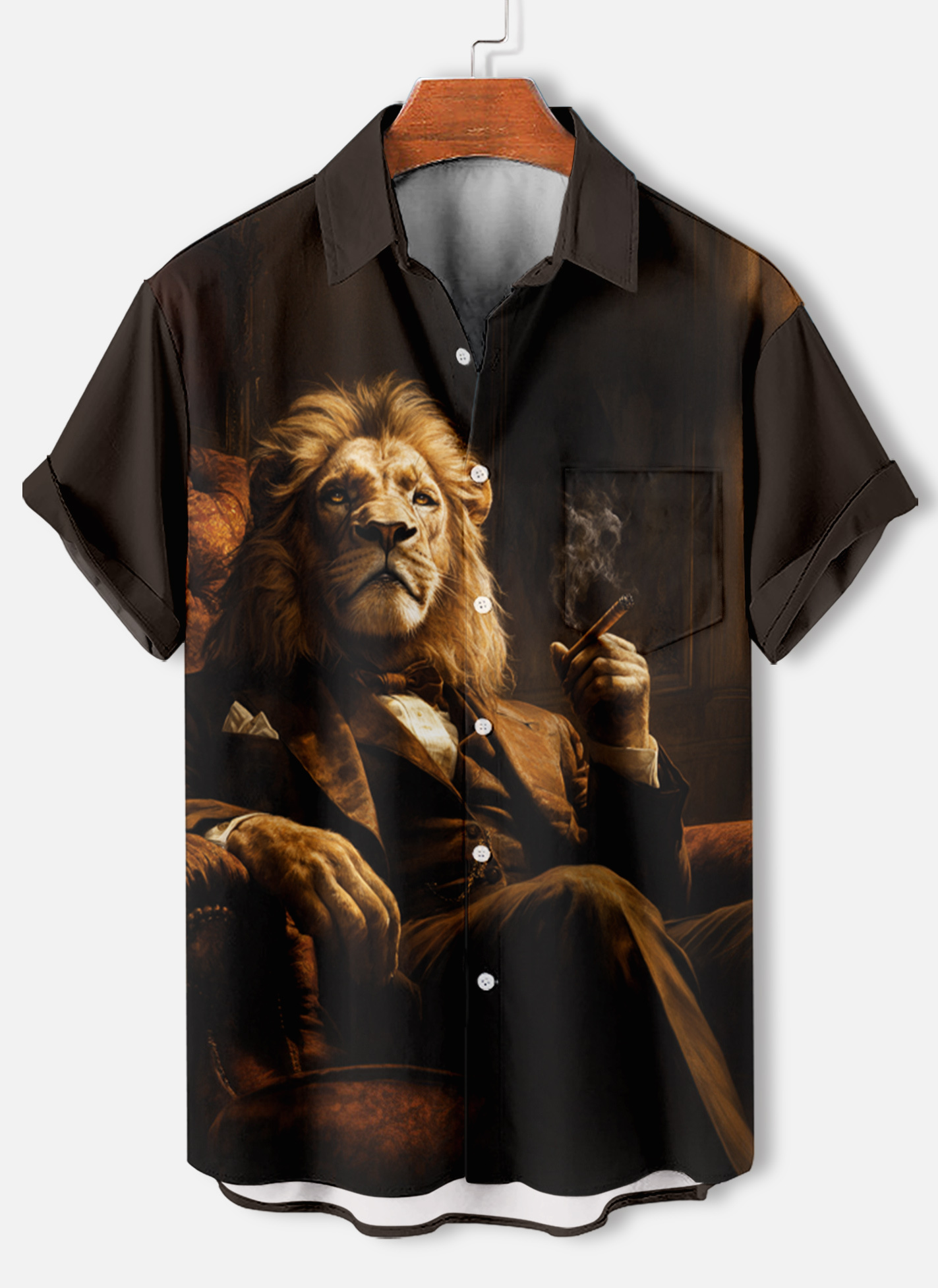 Men's Classic Movie Godfather Animal Fun Graphic Short Sleeve Shirt