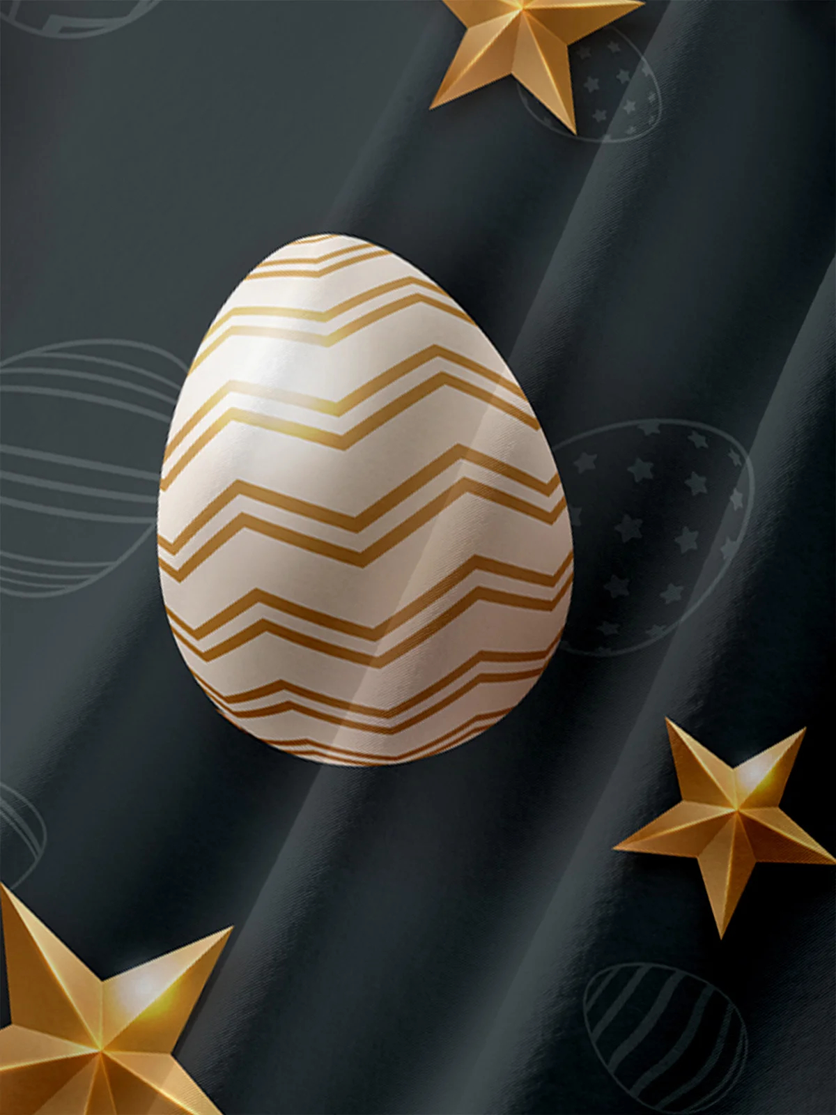 Men's Easter egg star printed holiday shirt