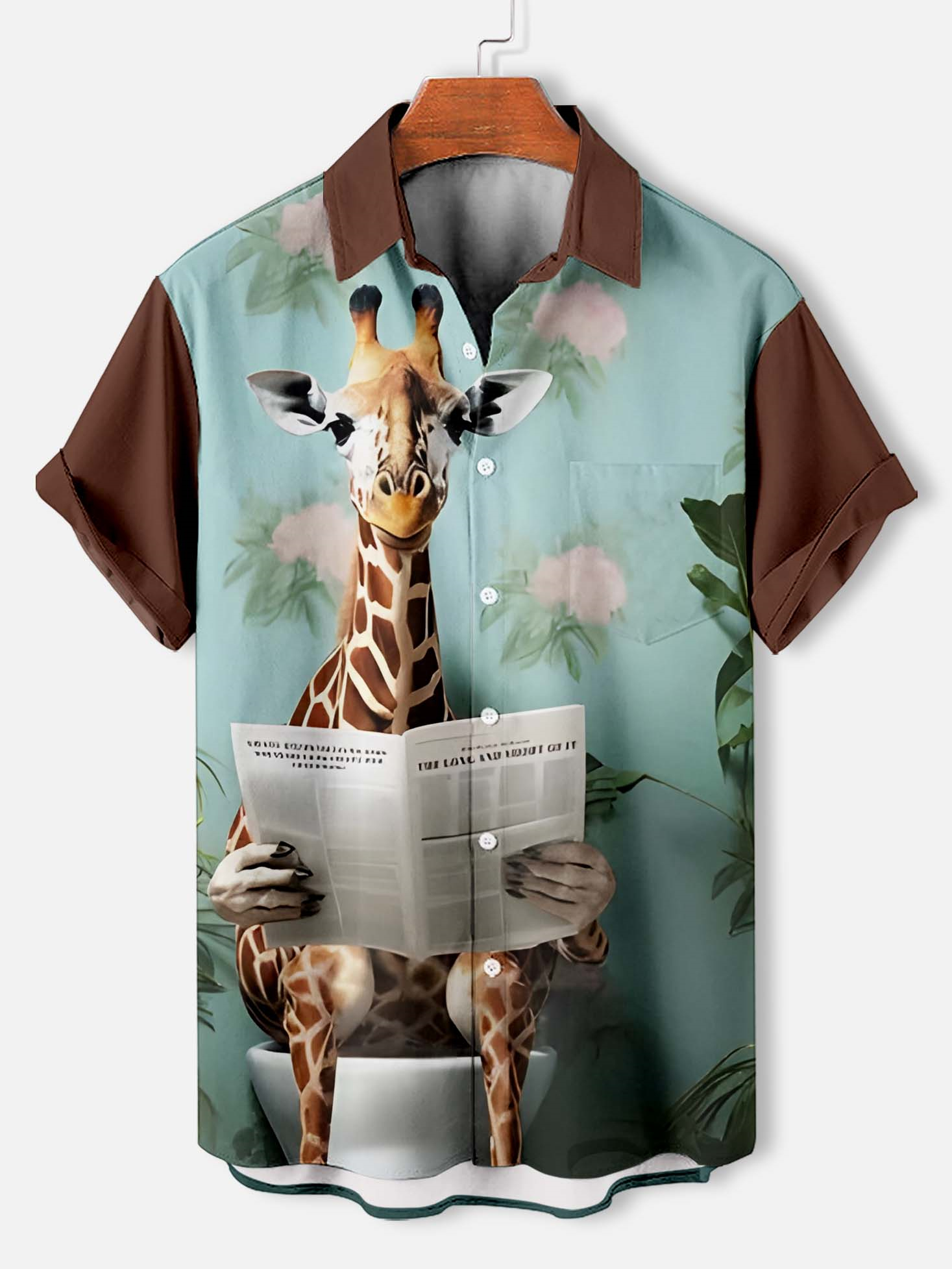 Men's Fun Animal Graphic Short Sleeve Shirt