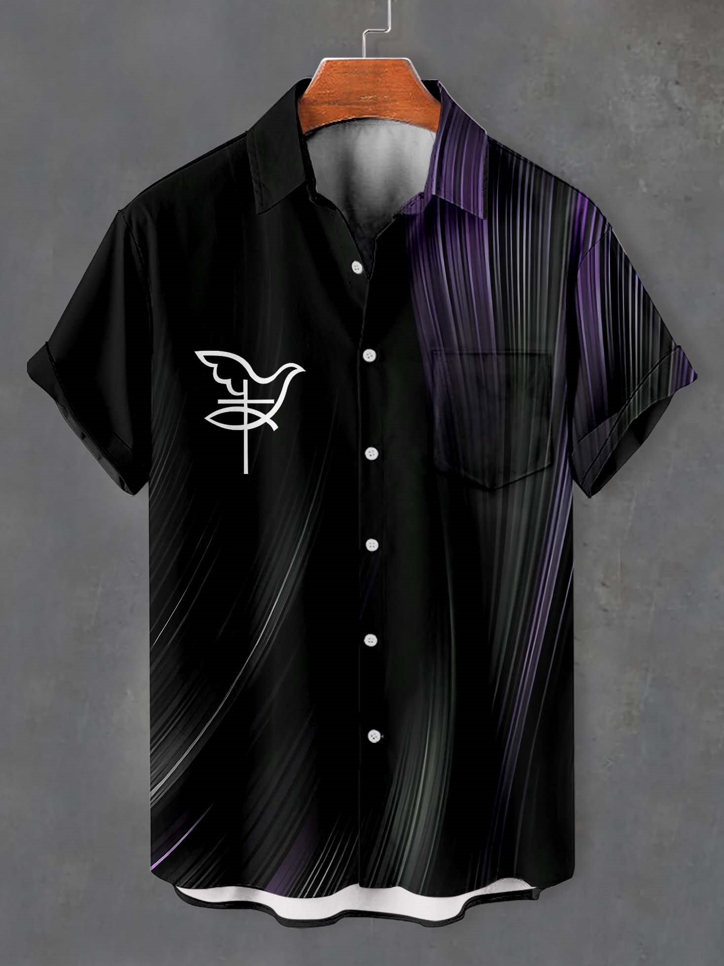 Men's faith-themed short-sleeved shirt