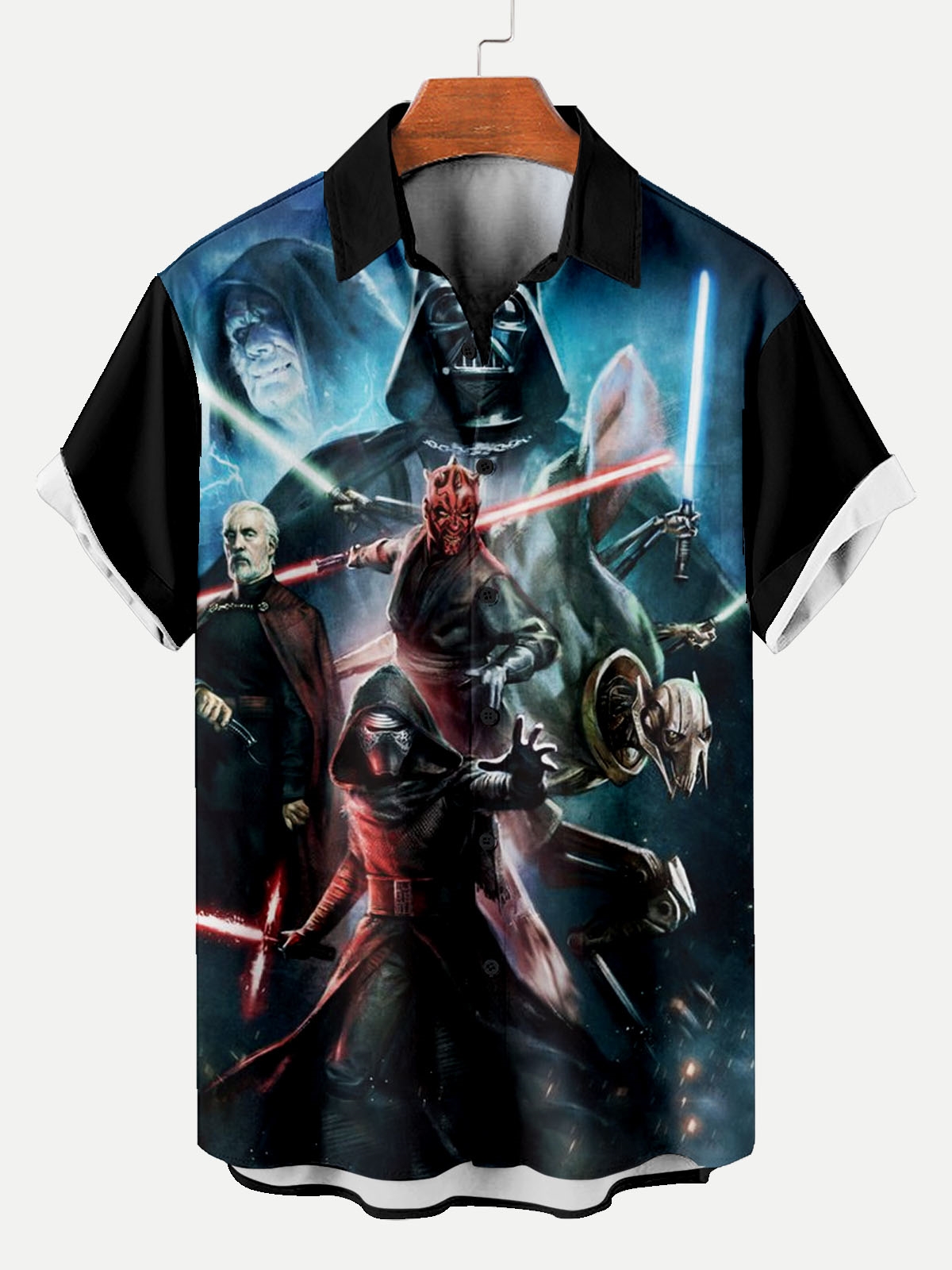  Classic Movie pattern short sleeved shirt