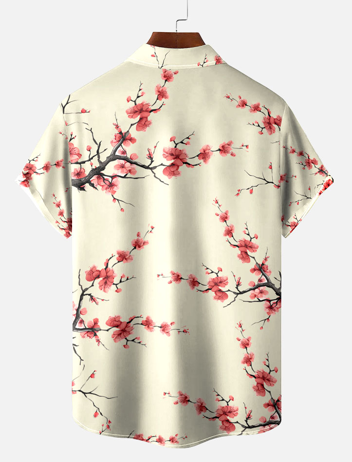 Men's Short Refreshing elegant hawaii Sleeve Shirt 