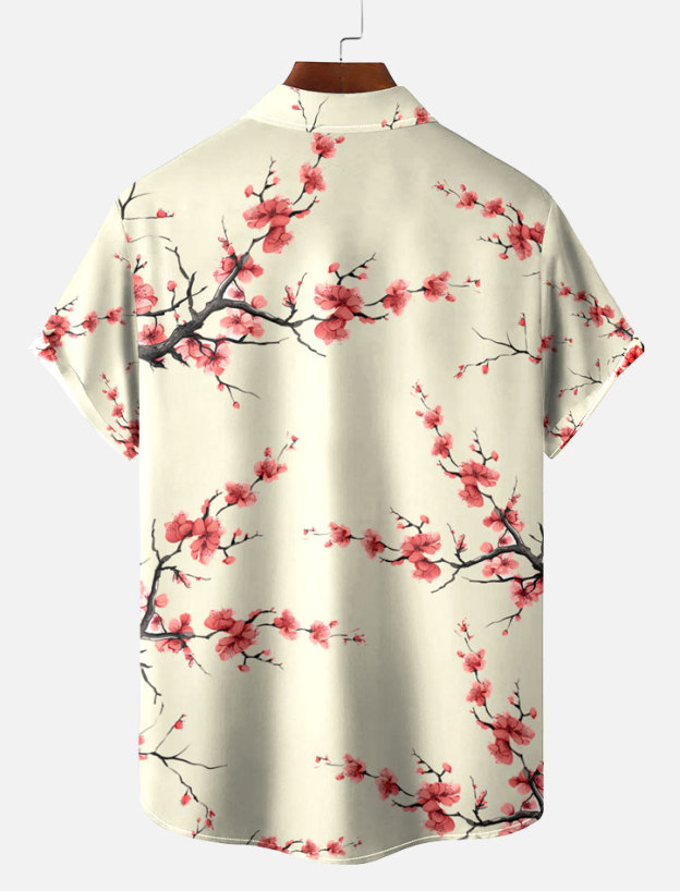 Men's Short Refreshing elegant hawaii Sleeve Shirt 