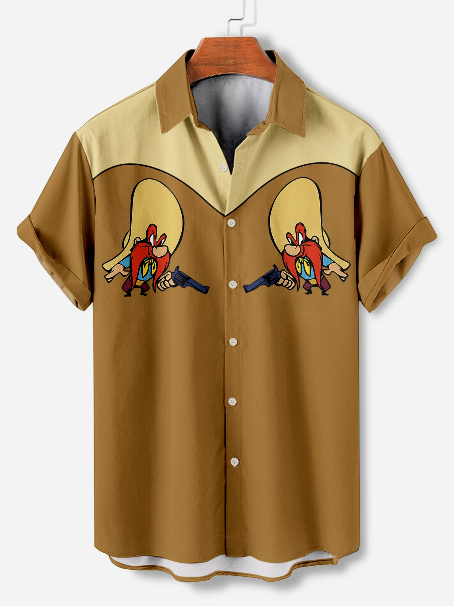 Men's Cartoon Art Graphic Short Sleeve Shirt