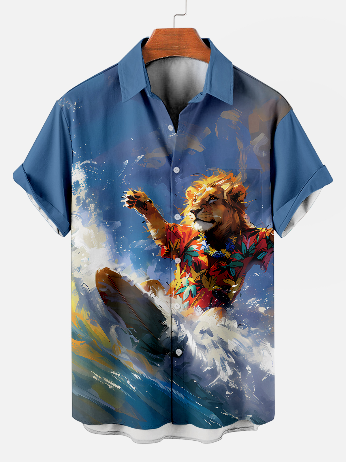 Retro Animal Motion Graphic Short Sleeve Shirt