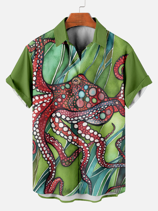Ocean Creature Graphic Short Sleeve Shirt