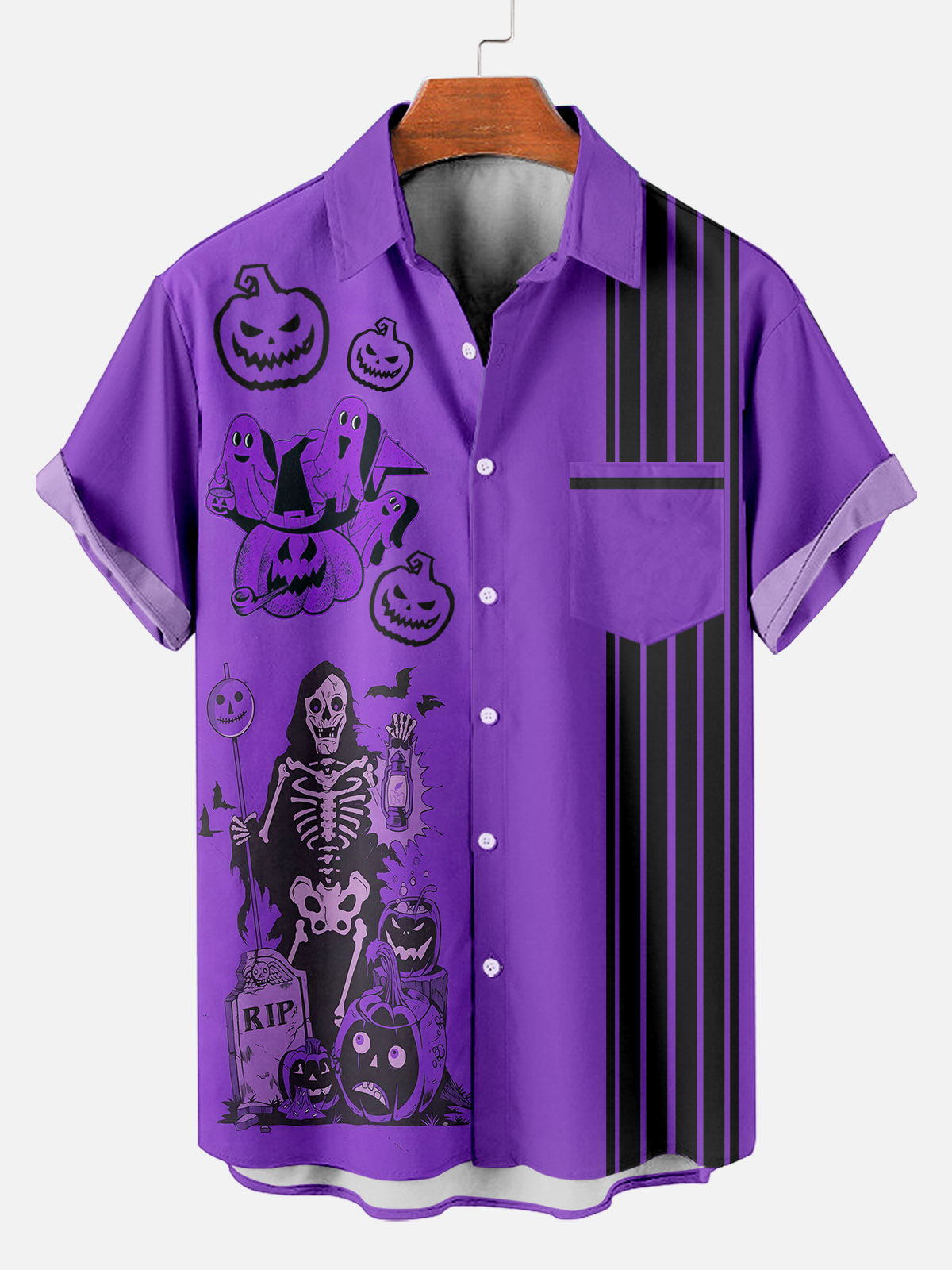Men's Halloween Graphic Short Sleeve Shirt