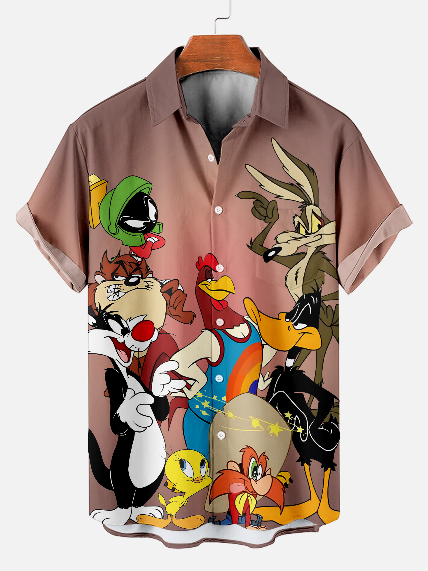 Men's Cartoon Graphic Short Sleeve Shirt