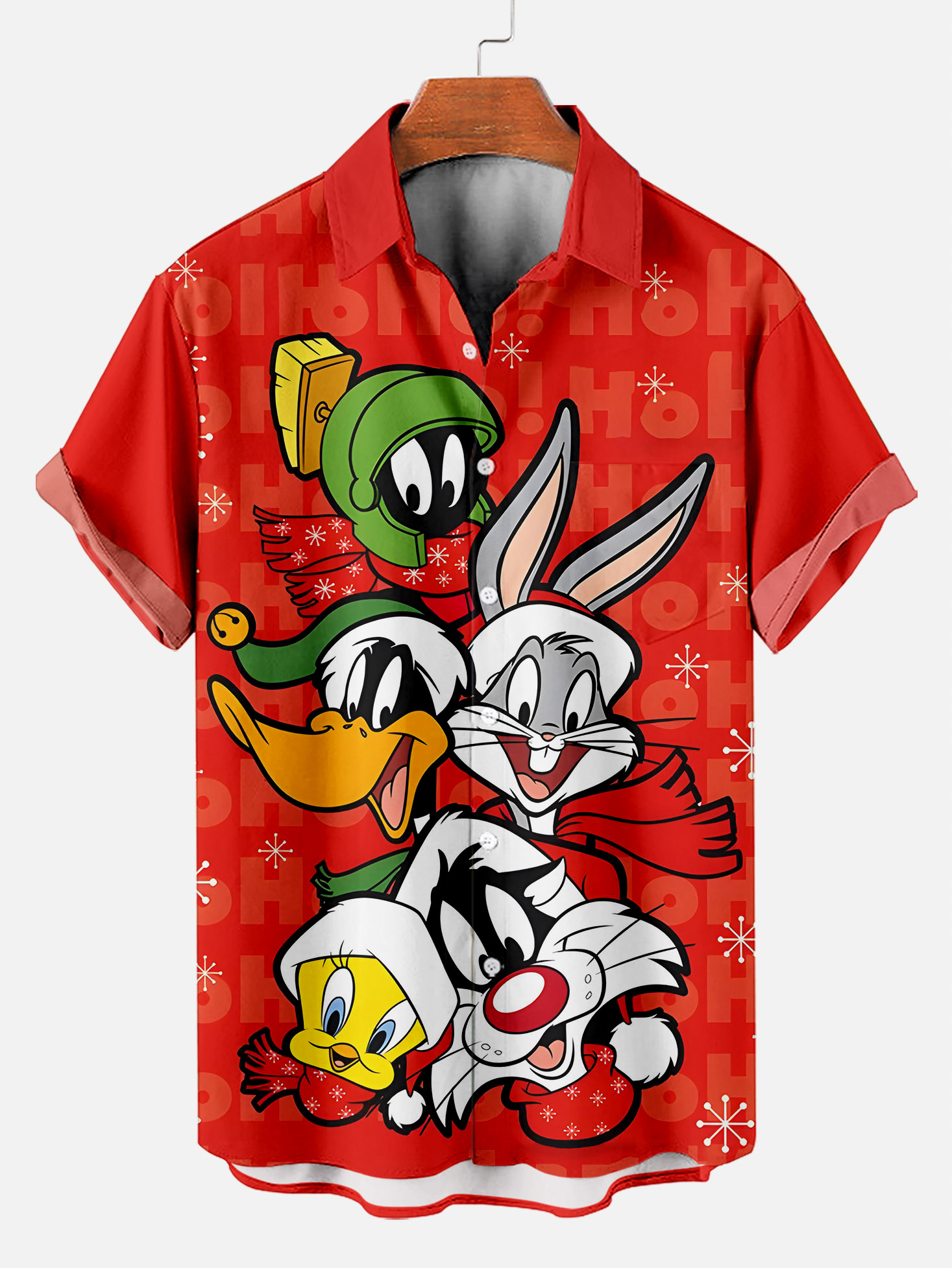 Men's Retro Cartoon Graphic Short Sleeve Shirt