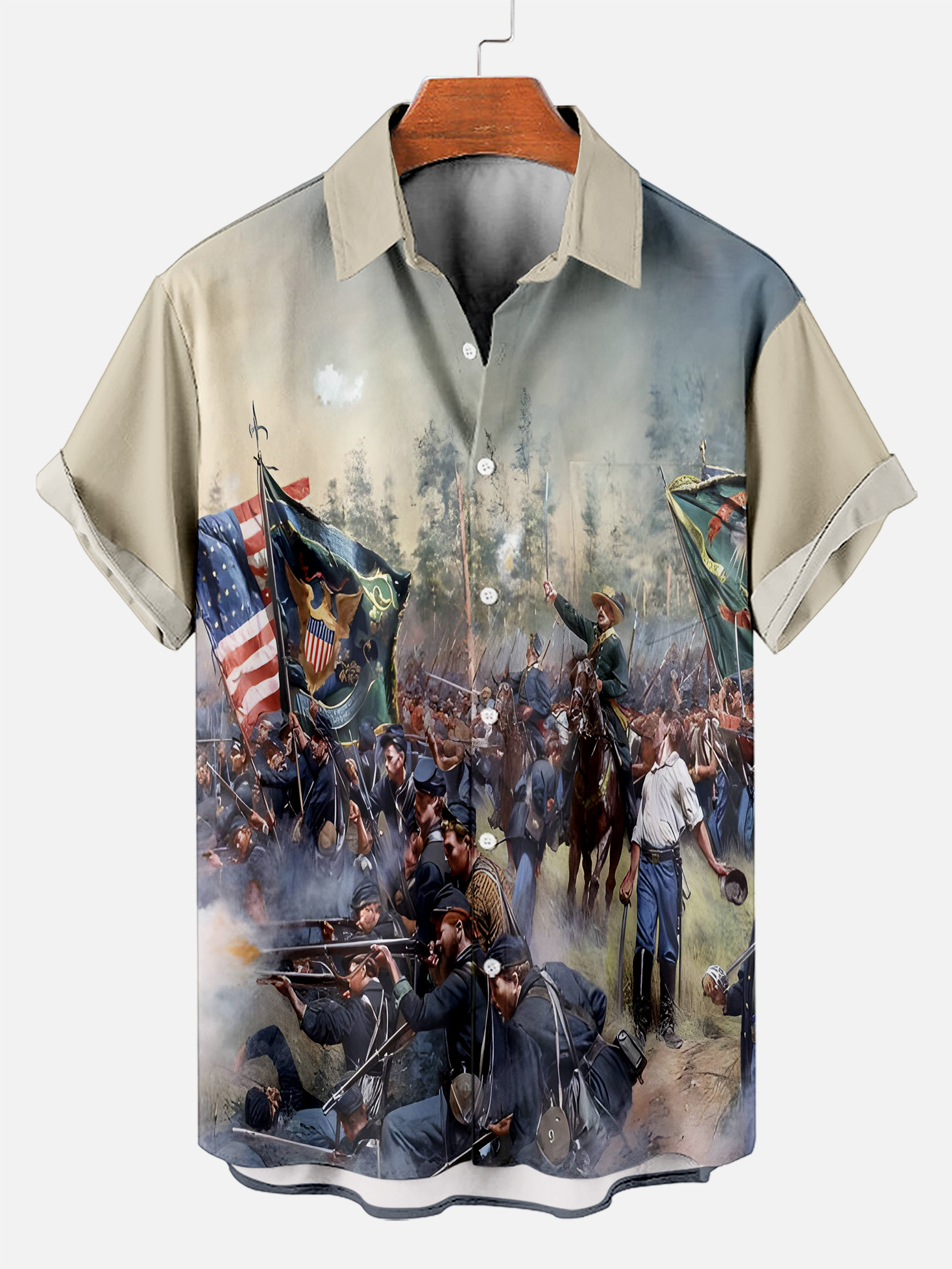 Men's Retro Graphic Short Sleeve Shirt