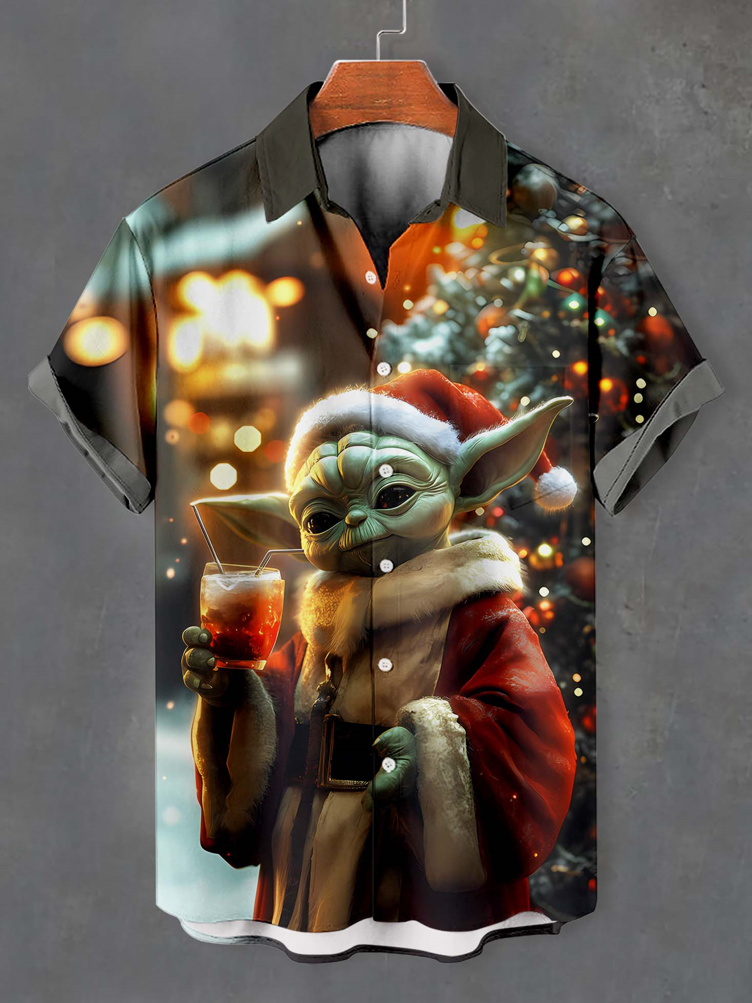 Men's Classic Movie Christmas Graphic Short Sleeve Shirt